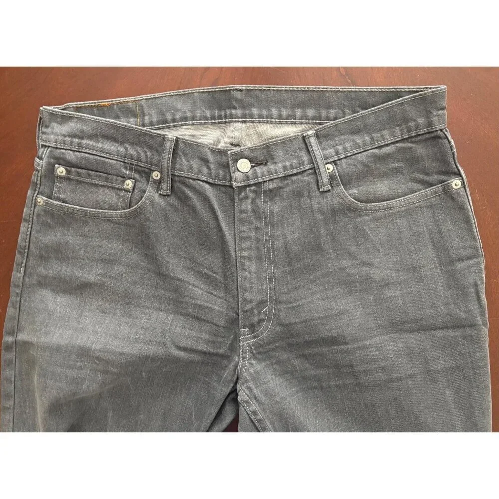 Levi’s 514 Straight Fit Straight Leg Gray Stretch Jeans Men’s 36 x 34
